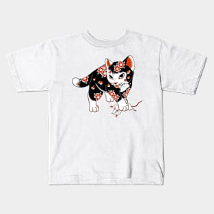 Tattoed cat Kids T-Shirt